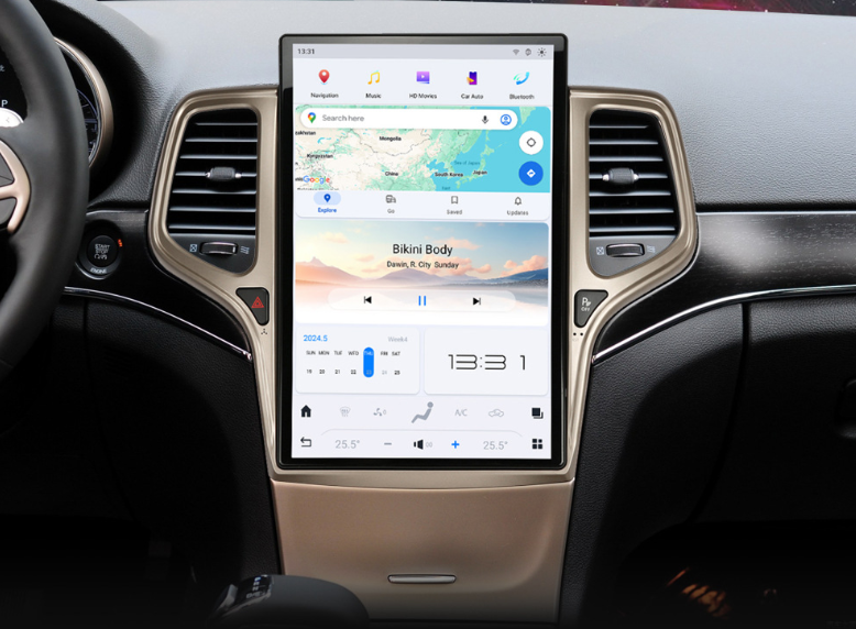 Carify 14.5" Tesla Style Android Screen for Jeep Grand Cherokee 2014-2020 | Wireless Apple CarPlay &amp; Android Auto