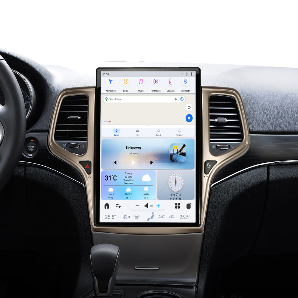 Carify 14.5" Tesla Style Android Screen for Jeep Grand Cherokee 2014-2020 | Wireless Apple CarPlay &amp; Android Auto