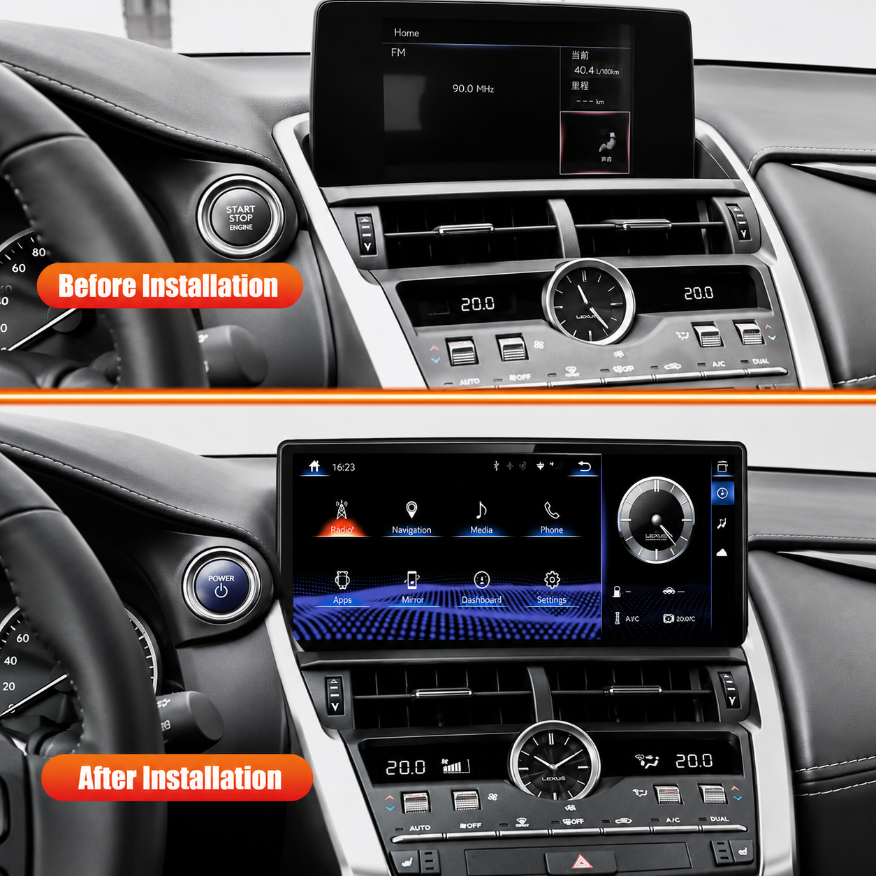 Carify Android 13 10.25" Car Radio GPS Navigation for Lexus NX NX200 2015-2021 | Wireless Apple CarPlay