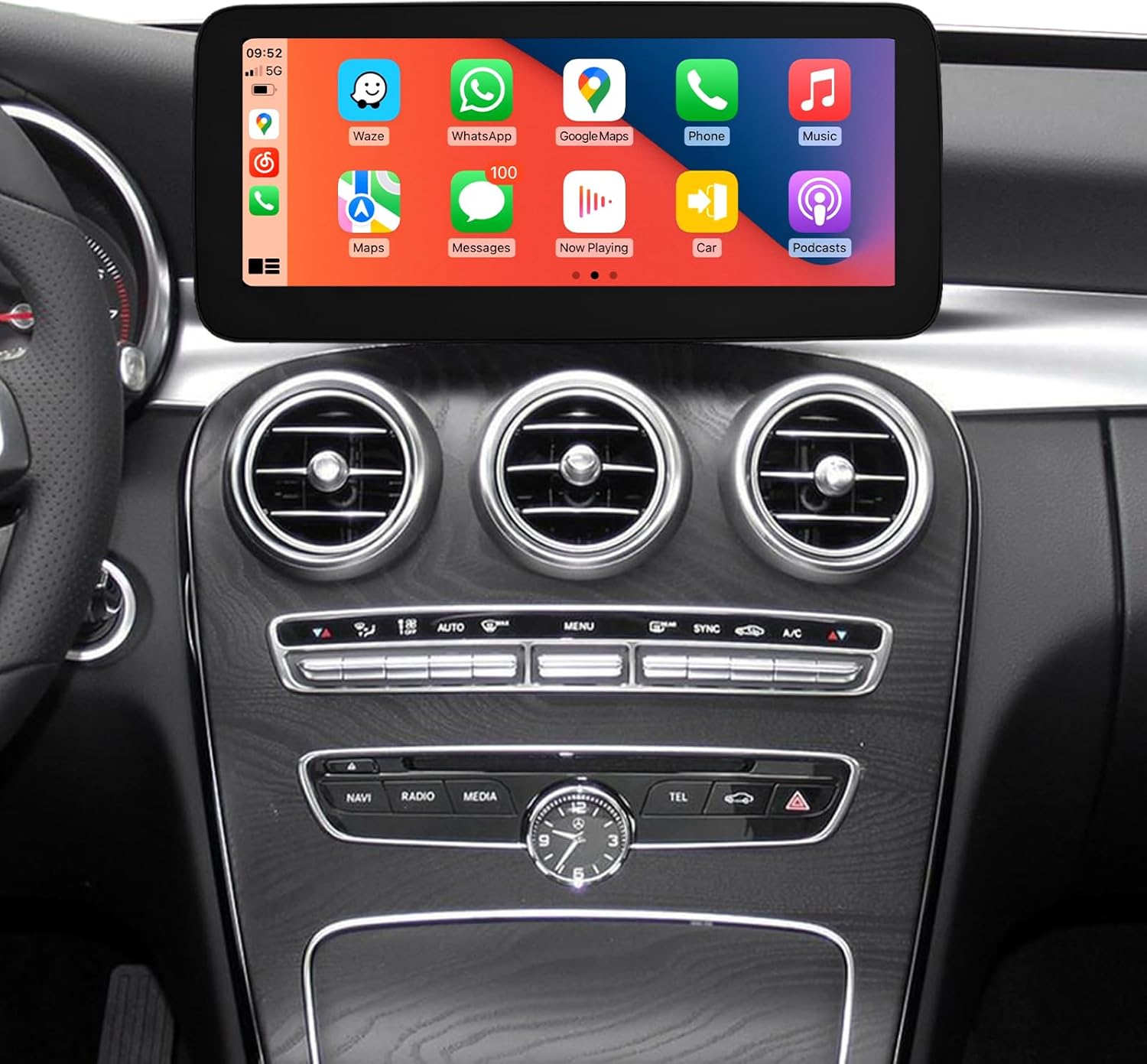 Carify Android 13 10.25"/12.3" Car Stereo for Mercedes-Benz C-Class W205 &amp; GLC-Class X253 (2015-2018) | Wireless Apple CarPlay