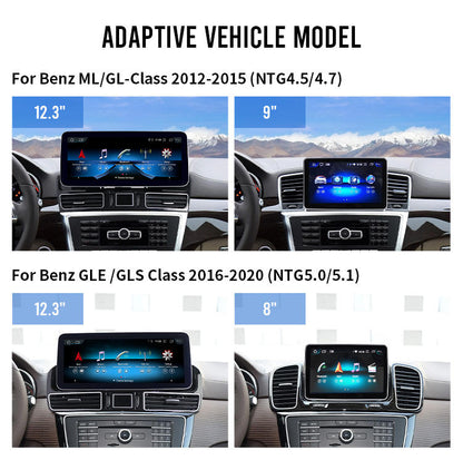 Carify Android 11 12.3" Touch Screen For Mercedes-Benz ML GL GLE GLS (2012–2019) | Wireless Apple CarPlay