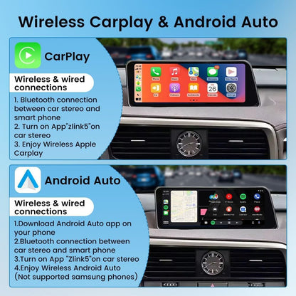 For Lexus RX 2016-2019 12.3" Android 13 Car Stereo | Wireless Apple CarPlay &amp; Android Auto GPS Navigation