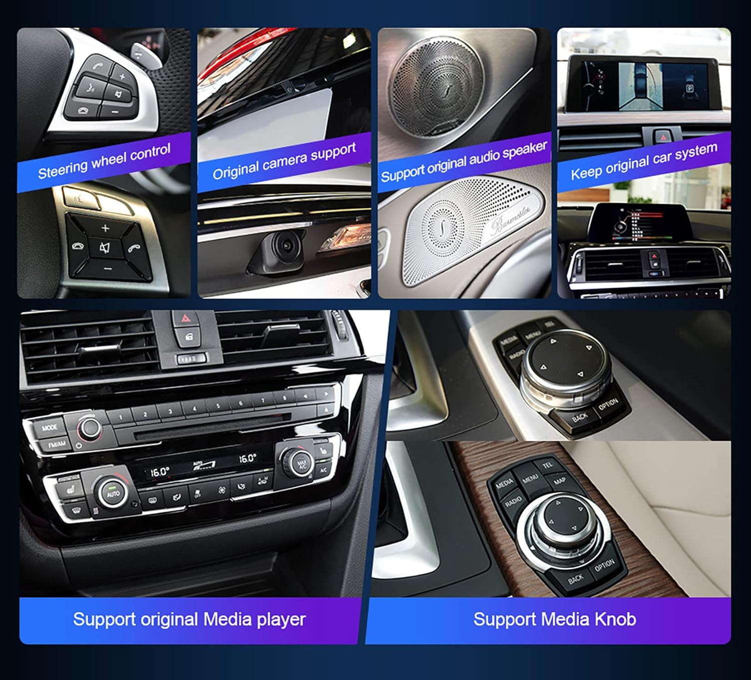 12.3" Android Auto For BMW 3 Series F30/F31/F34/F35 4 Series F32/F33/F36 2013-2017 Touch Screen Car Stereo Multimedia Player