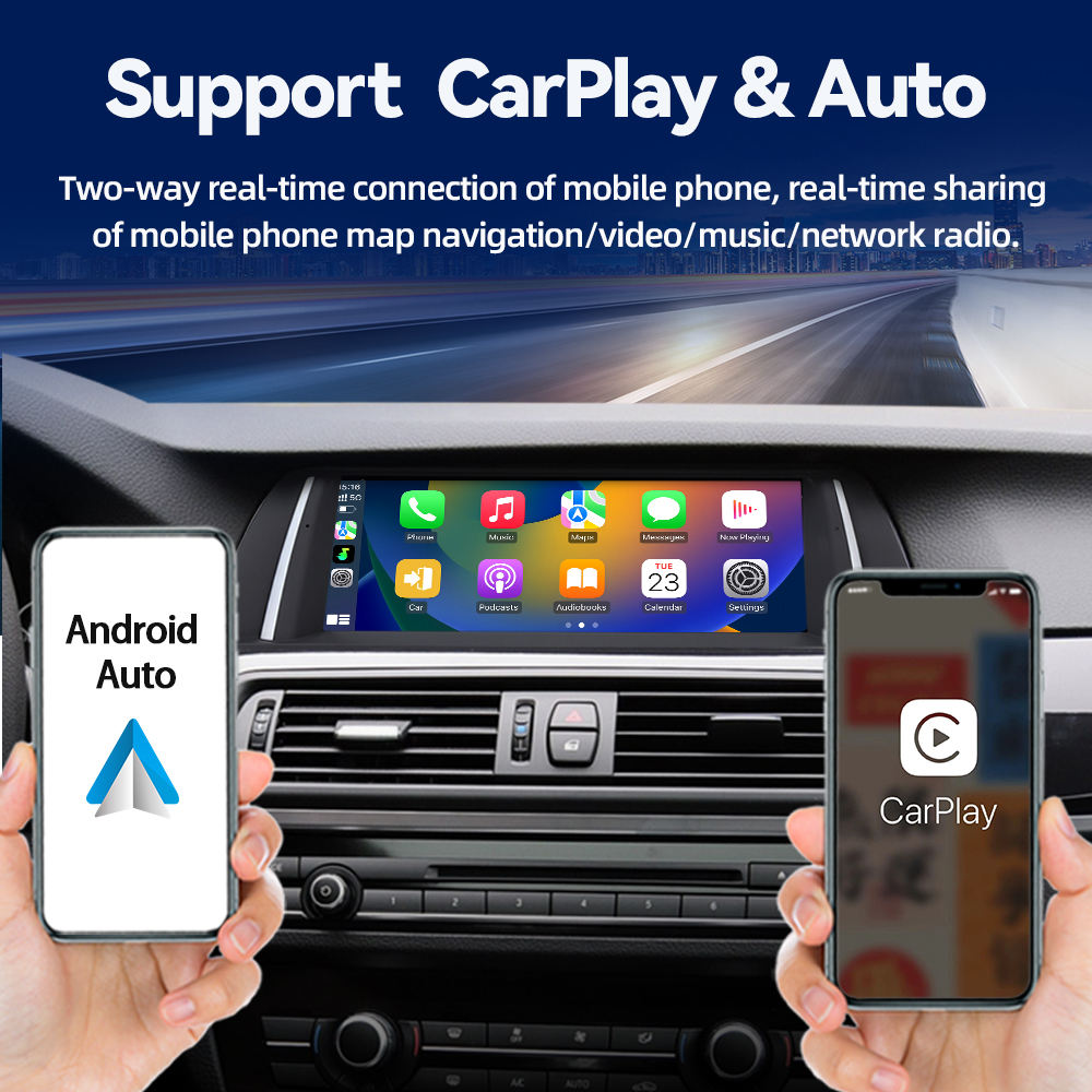 For BMW 5 Series F10 F11 F12 Android 13 Car Stereo 10.25"/12.3" GPS Navigation Wireless CarPlay Android Auto